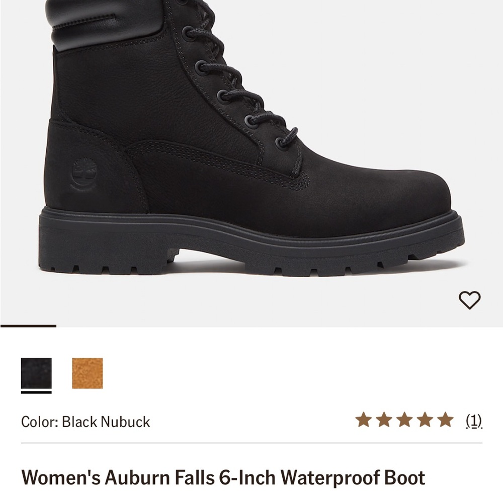 Timberland Women's Black Nubuck Lace-Up 6-Inch Boot